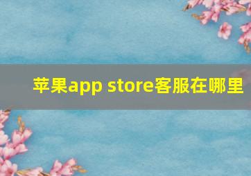 苹果app store客服在哪里